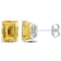 4 3/4 CT TGW Octagon Citrine Stud Earrings in Sterling Silver