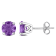 2 5/8 CT TGW Amethyst Stud Earrings in Sterling Silver