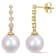 10-10.5MM South Sea Cultured Pearl and 1/6 CT TW Diamond Dangle Earrings
in 14K Yellow Gold