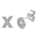 Diamond Hugs and Kisses Earrings in Sterling Silver