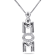 Diamond Infinity "Mom" Pendant with Chain in Sterling Silver