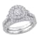 1 3/4 CT TGW Lab Grown Diamond Double Halo Bridal Set Ring in 14K White Gold