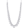 9 1/10 CT TGW Created Moissanite Graduated Necklace in Sterling Silver