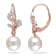 7.5-8MM Freshwater Cultured Pearl and 1/10 CT TW Diamond Leaf Earrings
in 10K Rose Gold