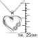 Diamond Infinity Heart Pendant with Chain in Sterling Silver