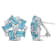 5 1/8 CT TDW London Blue Topaz and White Topaz Earrings with Omega Clip
Closure in Sterling Silver