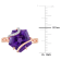 6 CT TGW Amethyst and Diamon Accent Wrapped Ring in Rose Plated Sterling Silver