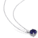 1 5/8 CT TGW Created Blue Sapphire Solitaire Pendant with Chain in
Sterling Silver