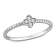 Diamond Accent Floral Promise Ring in Sterling Silver