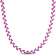 29 1/2 CT TGW Created Pink Sapphire Leaf Necklace in Sterling Silver