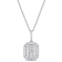 4/5 CT TW Diamond Halo Pendant with Chain in 14K White Gold