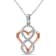 Diamond Infinity Heart Pendant with Chain in 2-Tone Pink and White
Sterling Silver