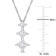 4/5 CT TW Diamond 3-Stone Drop Pendant with Chain in 14K White Gold