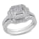 1/4 CT TW Diamond Vintage Split Shank Bridal Ring Set in Sterling Silver
