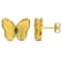 1/4 CT TGW Created Alexandrite Butterfly Stud Earrings in Yellow Plated
Sterling Silver