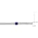 1 1/4 CT TGW Created Blue Sapphire Curb Link Chain Bracelet in Sterling Silver