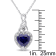 2 1/4 CTW Created Blue Sapphire and Diamond Accent Heart Twist Sterling
Silver Pendant with Chain