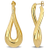 55MM Oval Twist Earrings in 18K Yellow Gold Over Sterling Silver