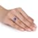 1 1/10 CT TGW Amethyst and 1/10 CT TW Diamond Open Heart Crossover Ring
in Sterling Silver