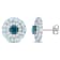 4 1/3 CT TGW London Blue, Sky Blue and White Topaz Stud Earrings in
Sterling Silver