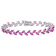 12 CT TGW Created Pink Sapphire Bracelet in Sterling Silver