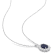 4 CT TGW Created Blues, White Sapphire and Diamond Accent Pendant with
Chain in Sterling Silver