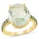 8 CTW Green Quartz and Peridot Cocktail Ring in Yellow Sterling Silver
with Black Rhodium