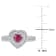 3/5 CT TGW Ruby and 3/8 CT TW Diamond Double Halo Heart Ring in 14K
White Gold