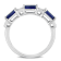 1 3/8 CT TGW Created Blue and White Sapphire Ring in Sterling Silver