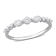 3/8 CT DEW Created Moissanite Semi-Eternity Ring in Sterling Silver