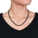 1/2 CT TW Black Diamond Tennis Necklace in Sterling Silver with Black
Rhodium Plated