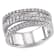 1/2 CT TW Diamond Crossover Ring in Sterling Silver