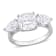 4 5/8 CT TGW Created Moissanite 3-Stone Ring in Sterling Silver