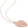 5/8 CT TGW White Topaz Heart Locket Necklace in Rose Plated Sterling Silver