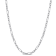 3MM Diamond Cut Figaro Chain Necklace in Sterling Silver