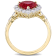 3 1/2 CT TGW Created Ruby, White Topaz and Diamond-Accent Heart Halo
Ring in 10K Yellow Gold