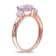 2 CT TGW Rose de France and Created White Sapphire Heart Ring in 18K
Rose Gold Over Sterling Silver