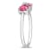 2-PCS Set of 2 1/10 CT TGW Pink Topaz and Diamond Accent Necklace and
Ring in 10K White Gold