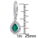 1 7/8 CT TGW Created Emerald and White Sapphire Teardrop Earrings in
Sterling Silver