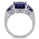 7 1/10 CT TGW Created Blue Sapphire 3-Stone Ring in Sterling Silver