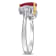 1 1/2 CT TGW Ruby and 1/2 CT TW Diamond Floral Cluster Ring in 2-tone
14K White and Yellow Gold