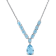 4 3/4 CT TGW Sky Blue Topaz Lariat Necklace in Sterling Silver
