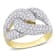 1 3/8 CT TW Diamond Knot Design Cluster Ring in 14K 2-Tone Gold