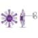 1 3/4 CT TGW African Amethyst and White Topaz Starburst Earrings in
Sterling Silver