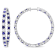10 2/5ctw Created Sapphire and Created White Sapphire Inside-Out Hoop
Earrings in Sterling Silver