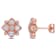 1 CT TW Diamond Square Stud Earrings in 14k Rose Gold