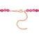 17 CT TGW Pink Tourmaline Beaded Necklace with Rose Plated Sterling
Silver Clasp
