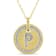 Diamond Accent P-Initial Circle Halo Pendant with Chain in 18K Yellow
Gold Over Sterling Silver