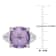 7 4/5 CT TGW Amethyst and Topaz Split Shank Cocktail Ring in Sterling Silver
