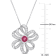 2 3/4 CT TGW Pink Topaz and White Topaz Flower Pendant with Chain in
Sterling Silver